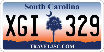 SC license plate XGI329