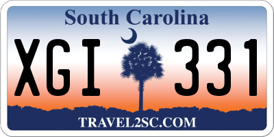 SC license plate XGI331