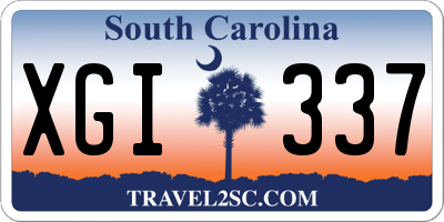 SC license plate XGI337
