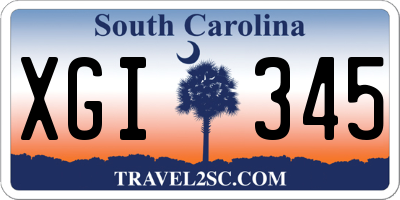 SC license plate XGI345
