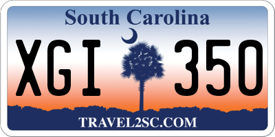 SC license plate XGI350