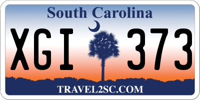 SC license plate XGI373