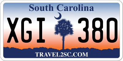 SC license plate XGI380