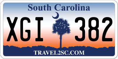 SC license plate XGI382