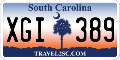 SC license plate XGI389