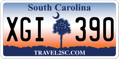 SC license plate XGI390