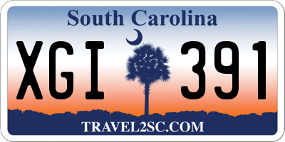 SC license plate XGI391