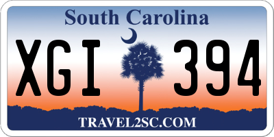SC license plate XGI394