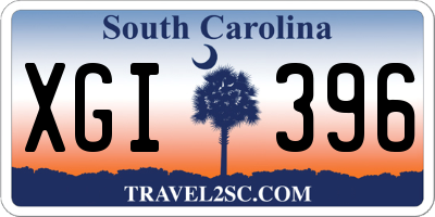 SC license plate XGI396