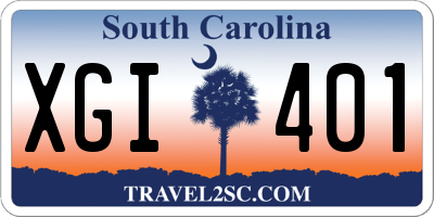 SC license plate XGI401