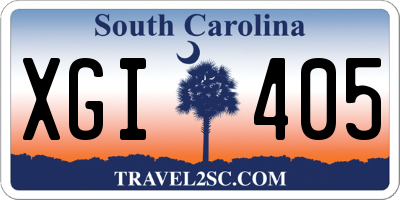 SC license plate XGI405