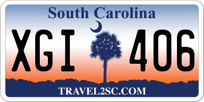 SC license plate XGI406