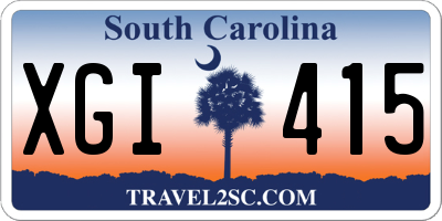 SC license plate XGI415