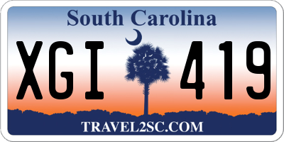 SC license plate XGI419