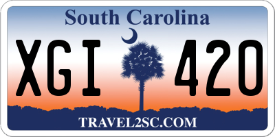 SC license plate XGI420