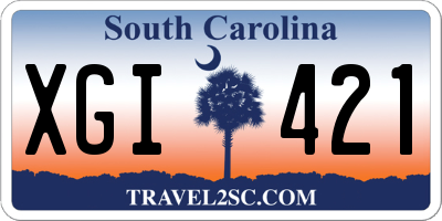 SC license plate XGI421