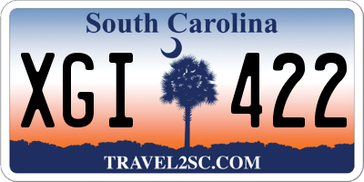 SC license plate XGI422