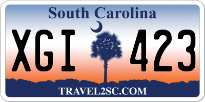SC license plate XGI423
