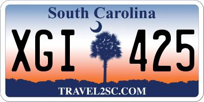 SC license plate XGI425