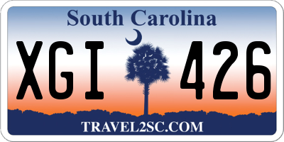 SC license plate XGI426
