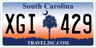 SC license plate XGI429