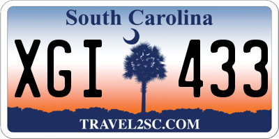 SC license plate XGI433