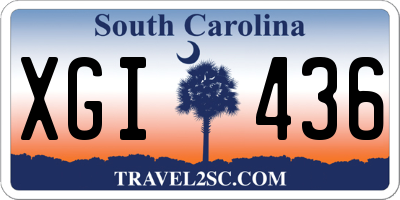 SC license plate XGI436