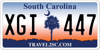 SC license plate XGI447