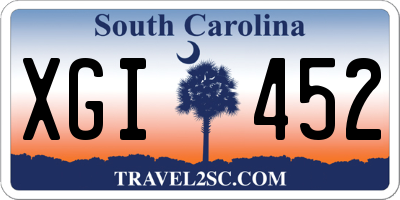 SC license plate XGI452