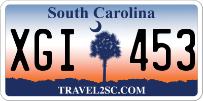 SC license plate XGI453
