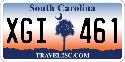 SC license plate XGI461