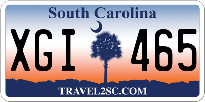SC license plate XGI465