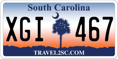 SC license plate XGI467