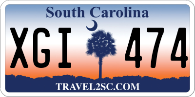 SC license plate XGI474