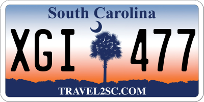 SC license plate XGI477