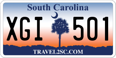 SC license plate XGI501