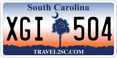 SC license plate XGI504
