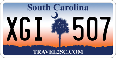 SC license plate XGI507