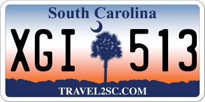 SC license plate XGI513