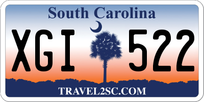 SC license plate XGI522