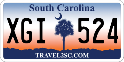 SC license plate XGI524