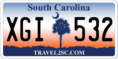 SC license plate XGI532