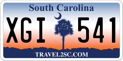 SC license plate XGI541