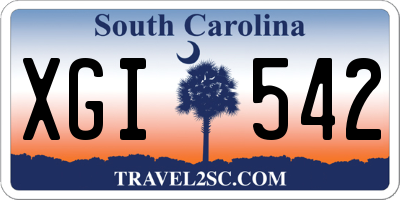 SC license plate XGI542
