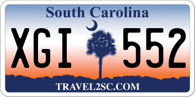 SC license plate XGI552