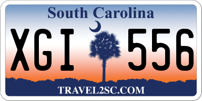 SC license plate XGI556