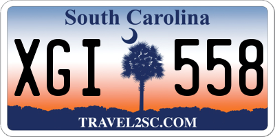 SC license plate XGI558