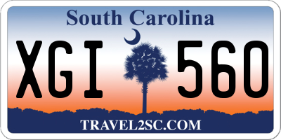 SC license plate XGI560