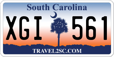 SC license plate XGI561