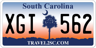 SC license plate XGI562